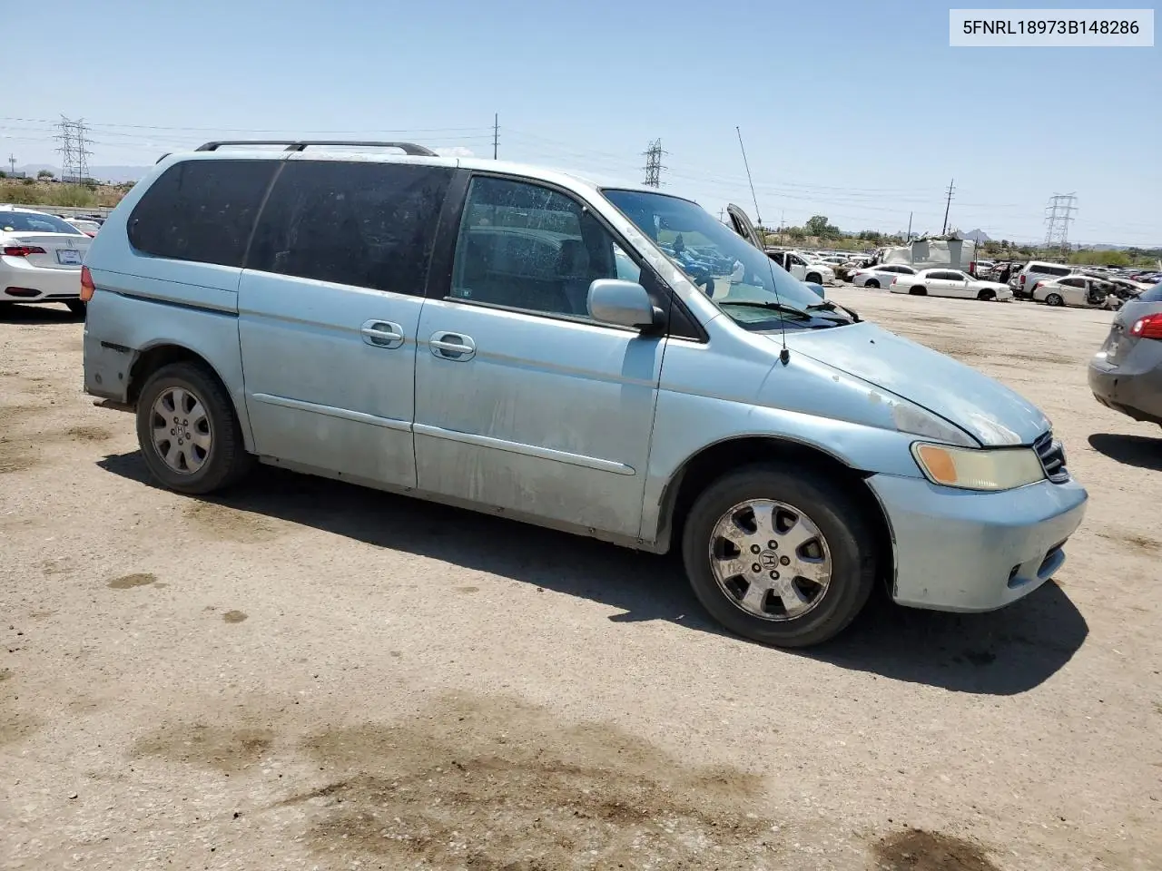 2003 Honda Odyssey Exl VIN: 5FNRL18973B148286 Lot: 63127535