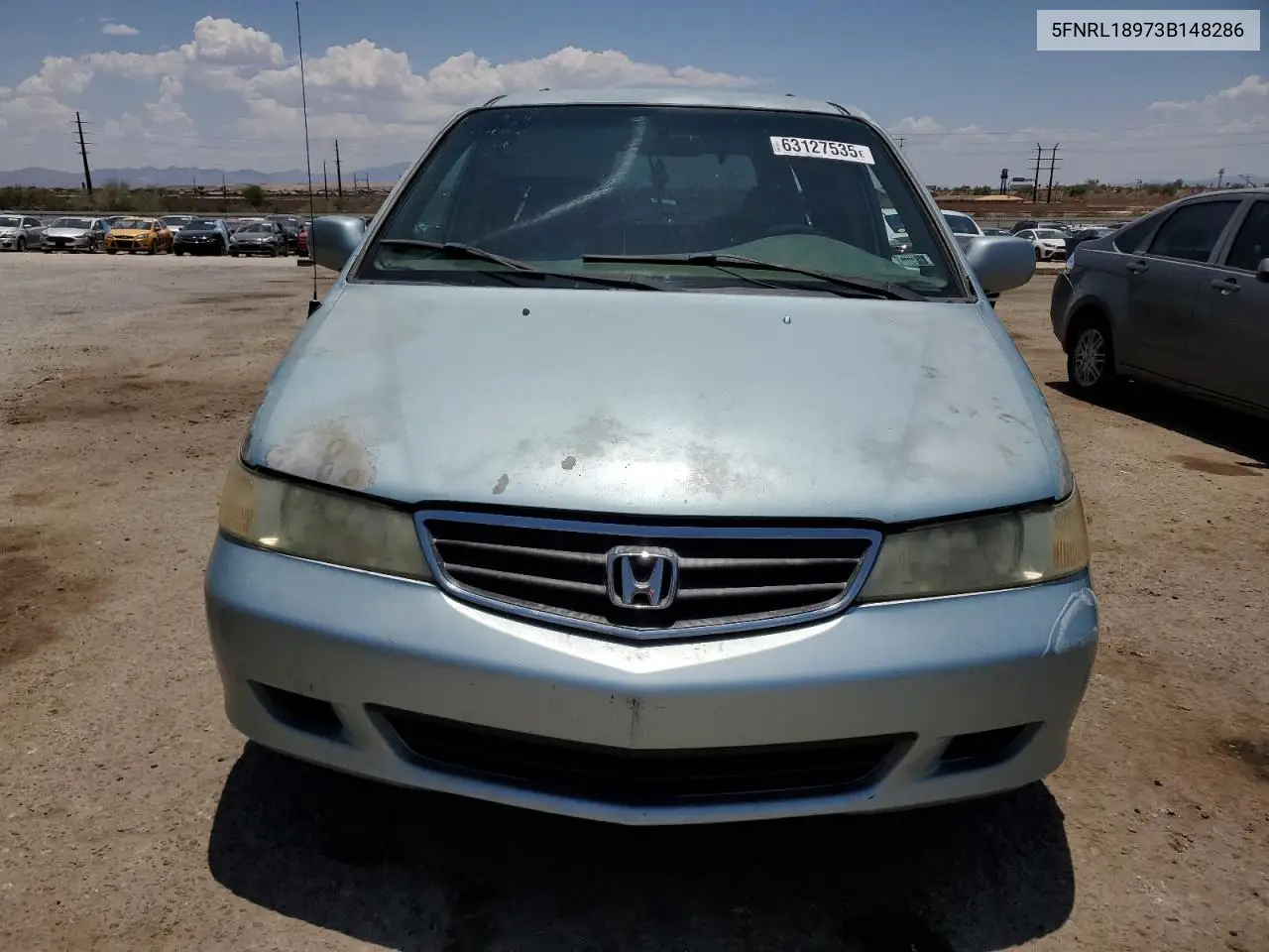 2003 Honda Odyssey Exl VIN: 5FNRL18973B148286 Lot: 63127535