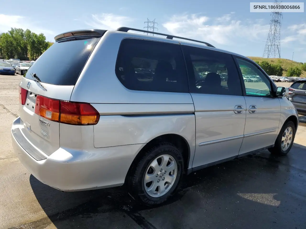 2003 Honda Odyssey Ex VIN: 5FNRL18693B006866 Lot: 63221555