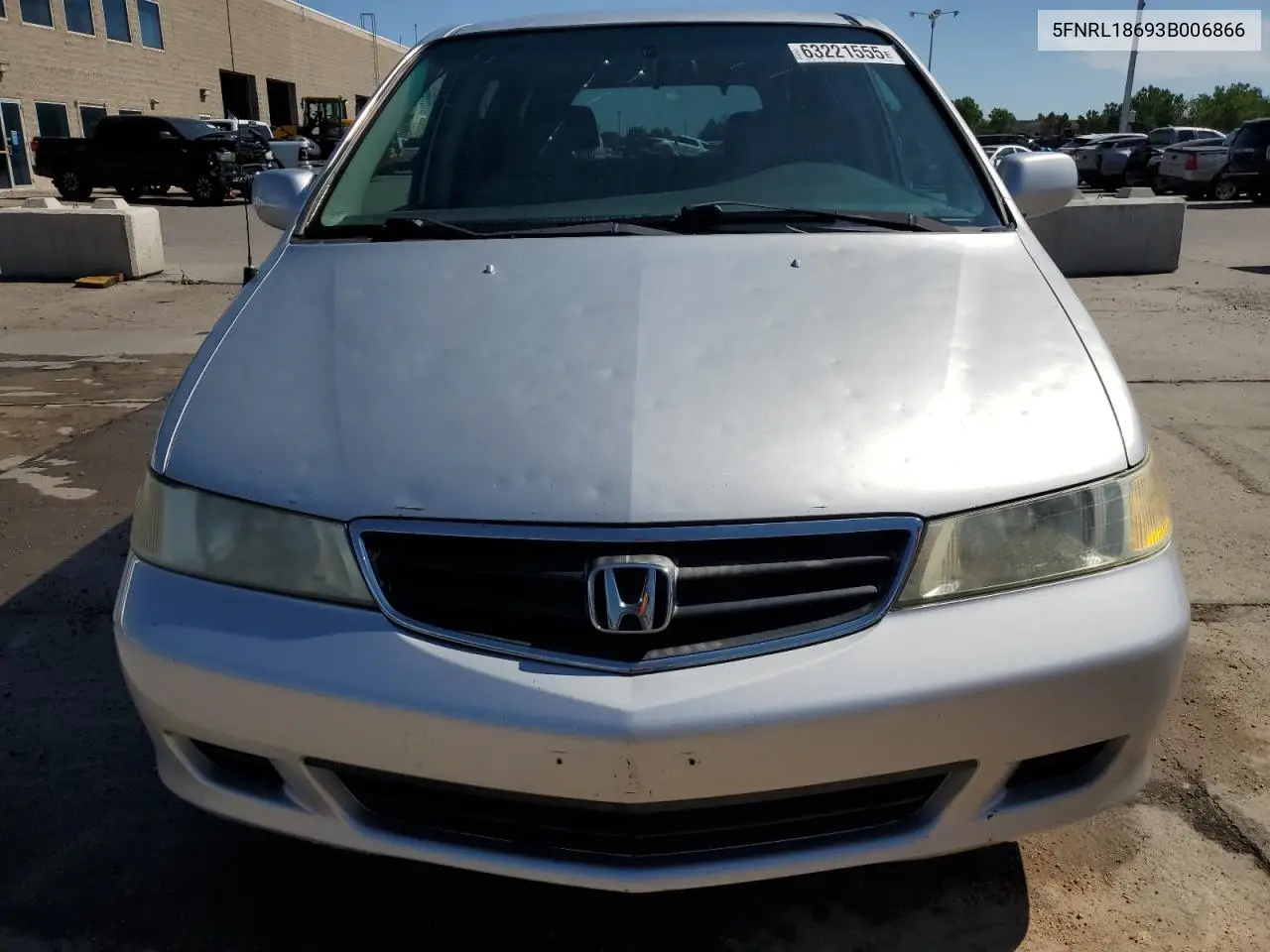 2003 Honda Odyssey Ex VIN: 5FNRL18693B006866 Lot: 63221555