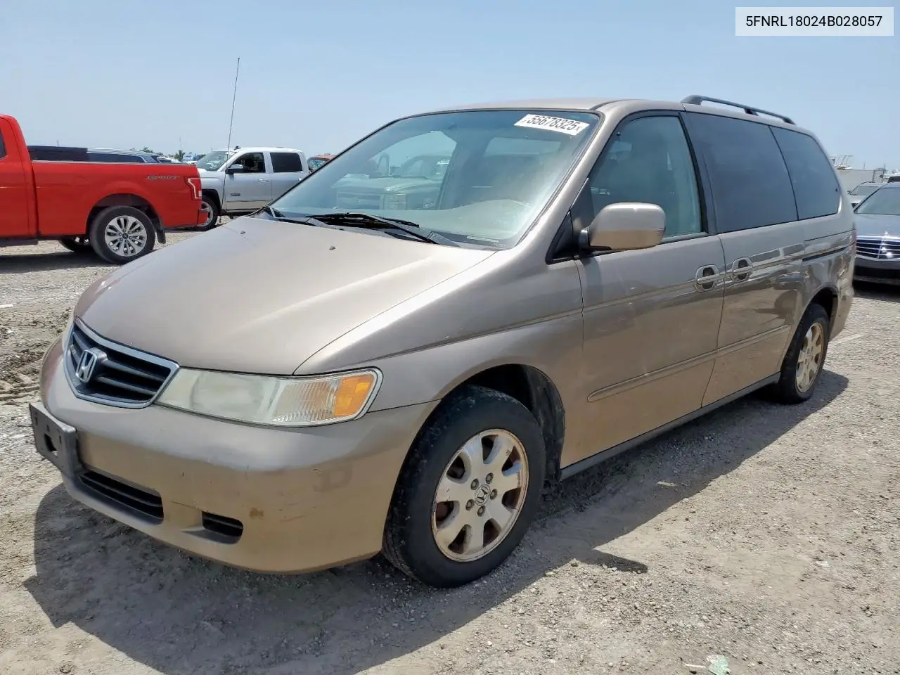 2004 Honda Odyssey Exl VIN: 5FNRL18024B028057 Lot: 56678325