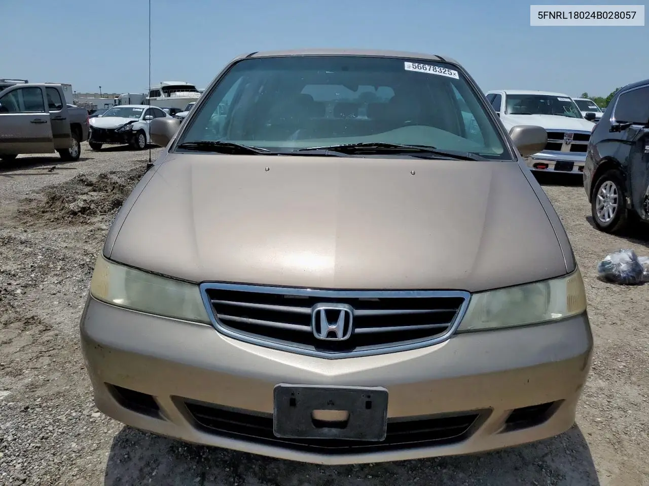 2004 Honda Odyssey Exl VIN: 5FNRL18024B028057 Lot: 56678325