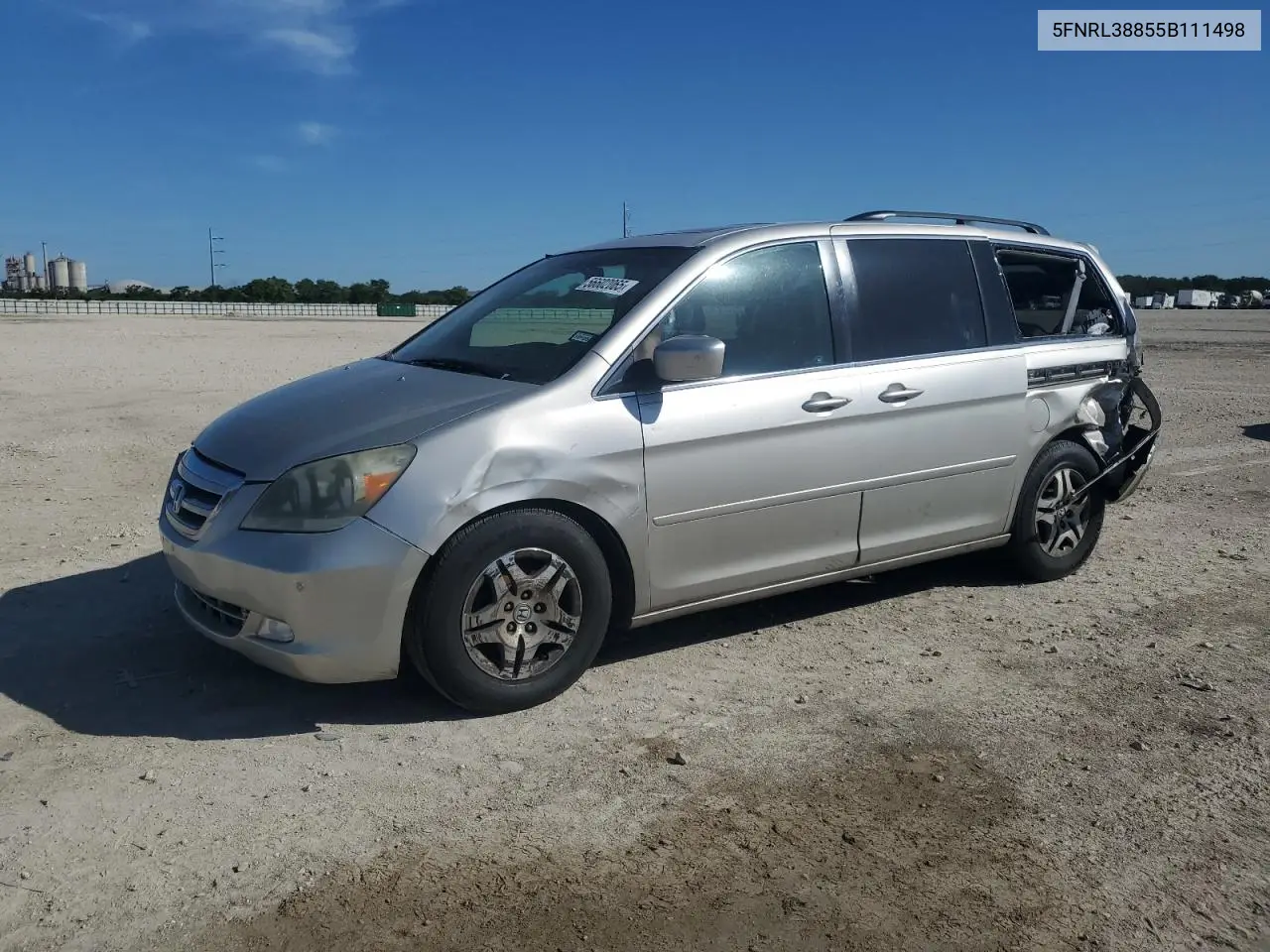 2005 Honda Odyssey Touring VIN: 5FNRL38855B111498 Lot: 56602065