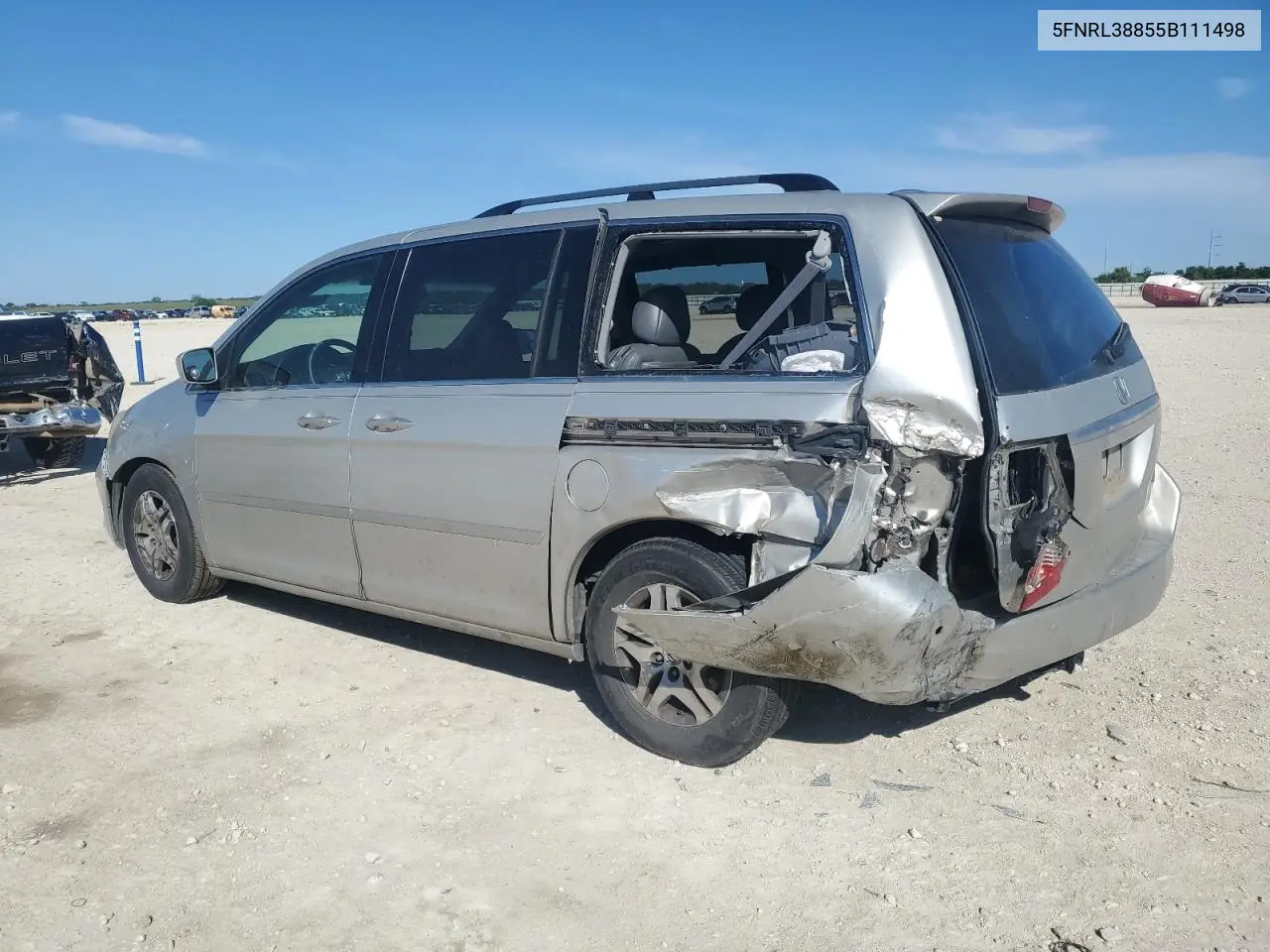 2005 Honda Odyssey Touring VIN: 5FNRL38855B111498 Lot: 56602065
