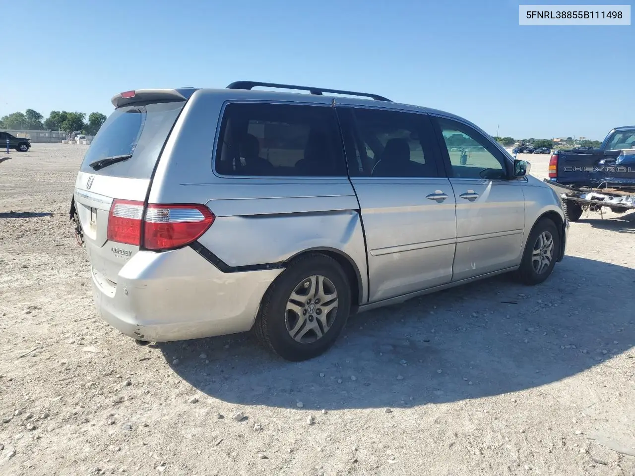 2005 Honda Odyssey Touring VIN: 5FNRL38855B111498 Lot: 56602065