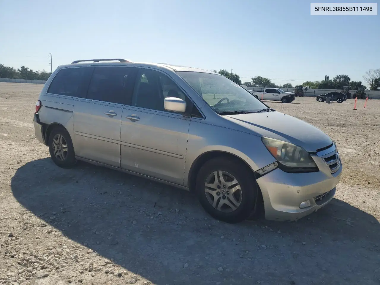 2005 Honda Odyssey Touring VIN: 5FNRL38855B111498 Lot: 56602065