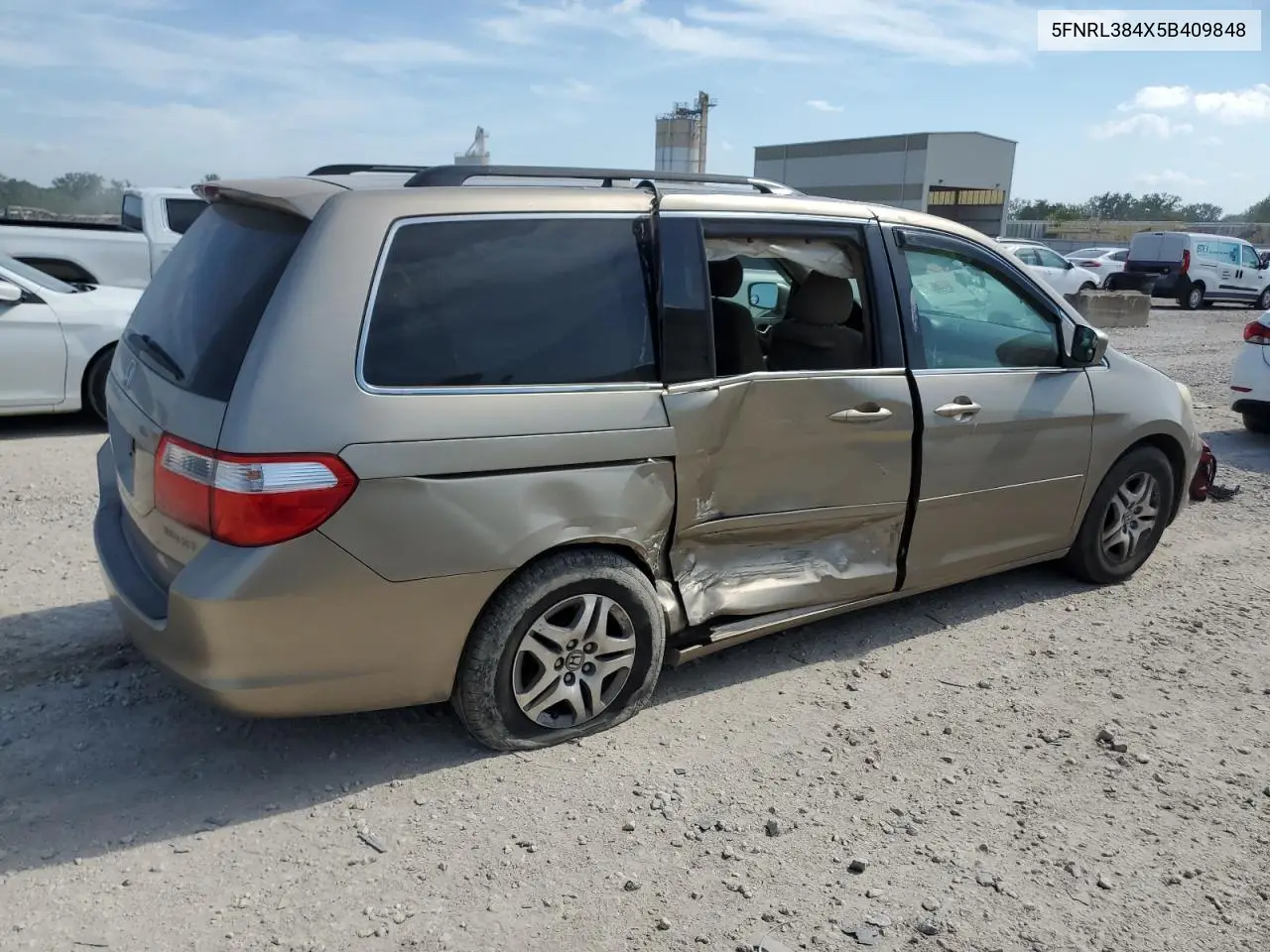 2005 Honda Odyssey Ex VIN: 5FNRL384X5B409848 Lot: 61591815
