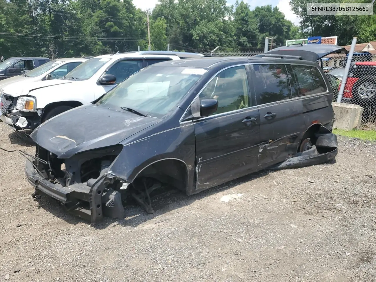 2005 Honda Odyssey Exl VIN: 5FNRL38705B125669 Lot: 62695515