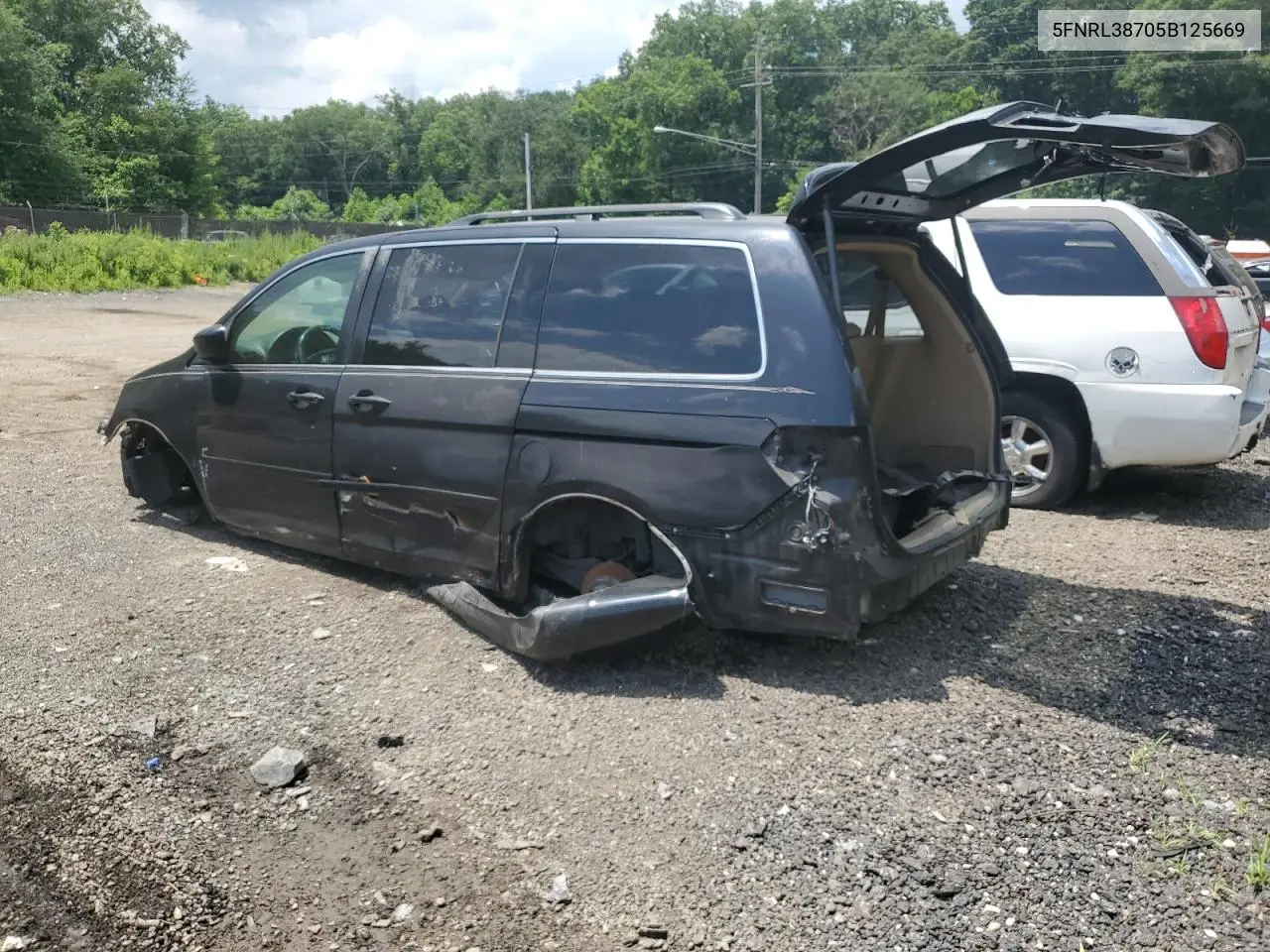 2005 Honda Odyssey Exl VIN: 5FNRL38705B125669 Lot: 62695515