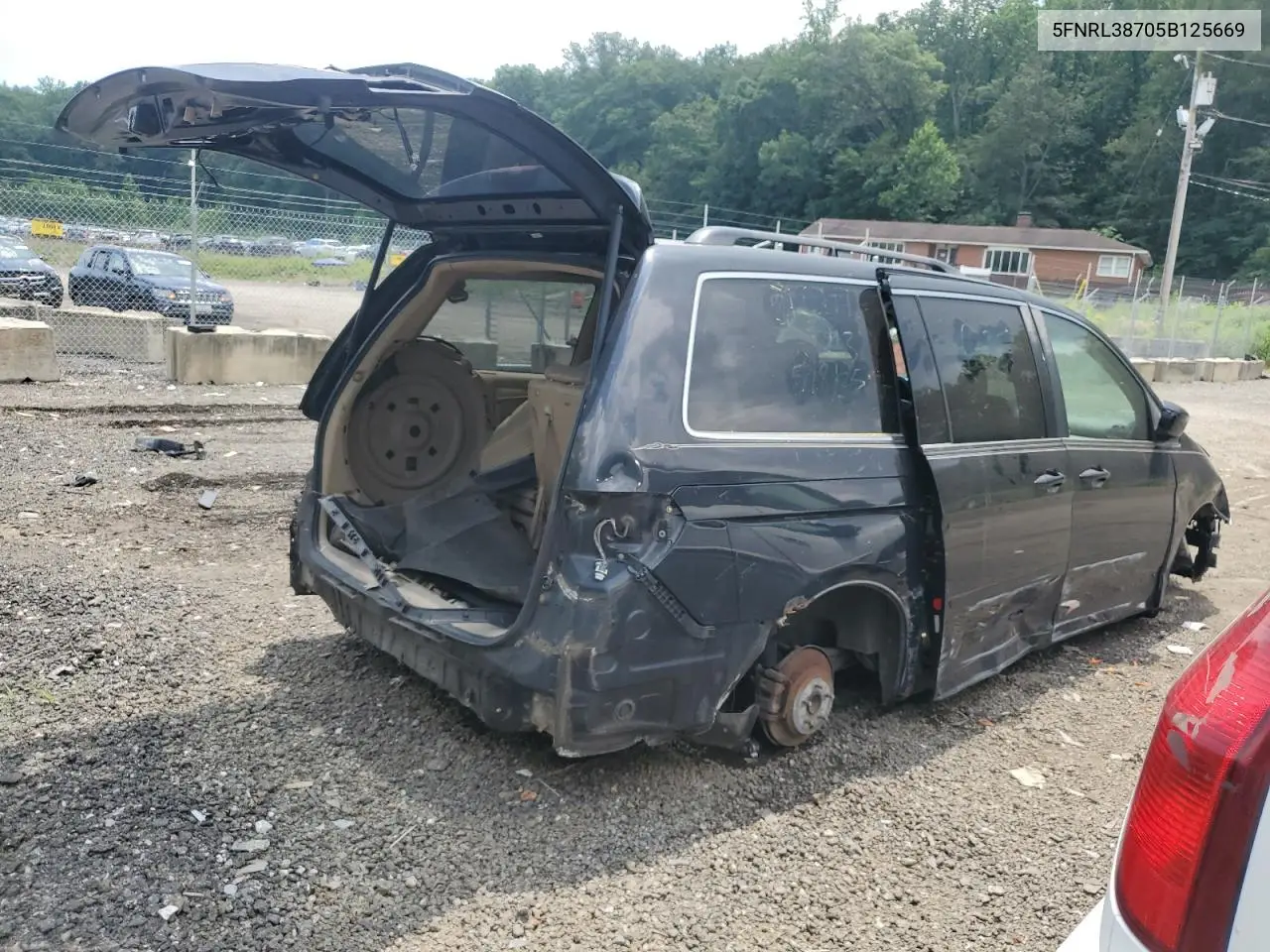 2005 Honda Odyssey Exl VIN: 5FNRL38705B125669 Lot: 62695515