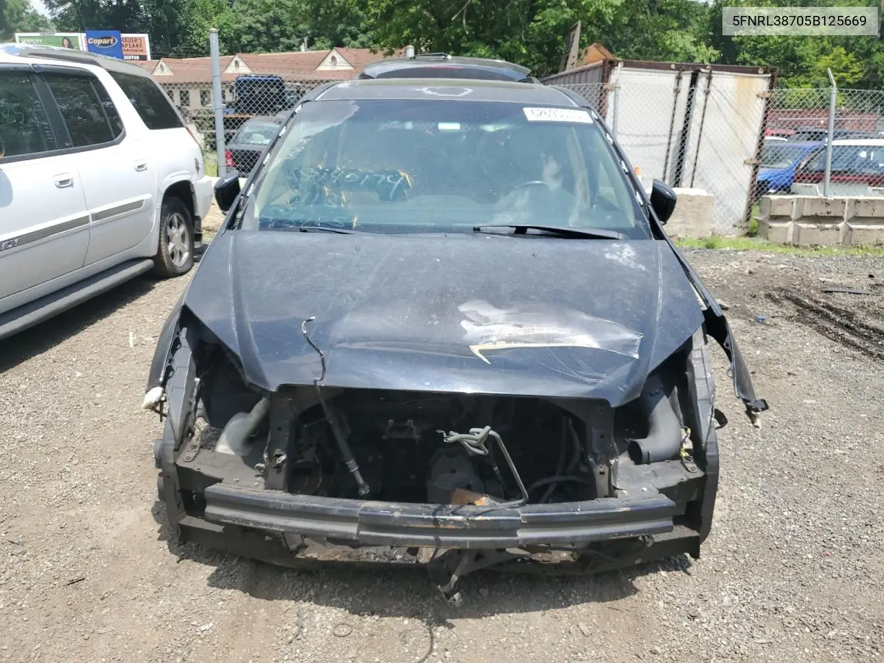 2005 Honda Odyssey Exl VIN: 5FNRL38705B125669 Lot: 62695515