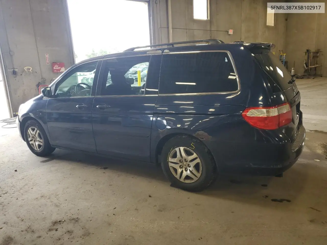 2005 Honda Odyssey Exl VIN: 5FNRL387X5B102917 Lot: 62707225