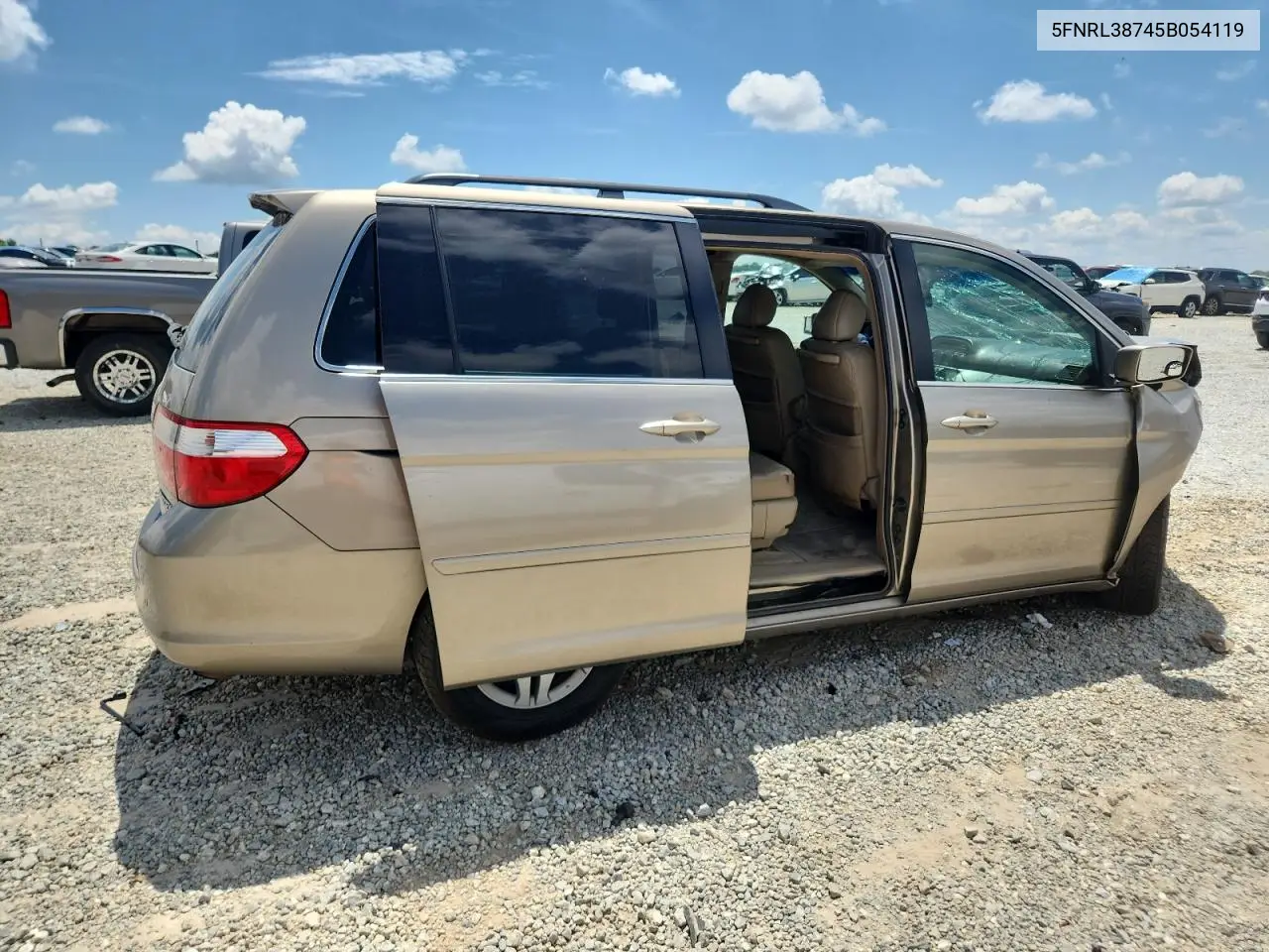 2005 Honda Odyssey Exl VIN: 5FNRL38745B054119 Lot: 62895305