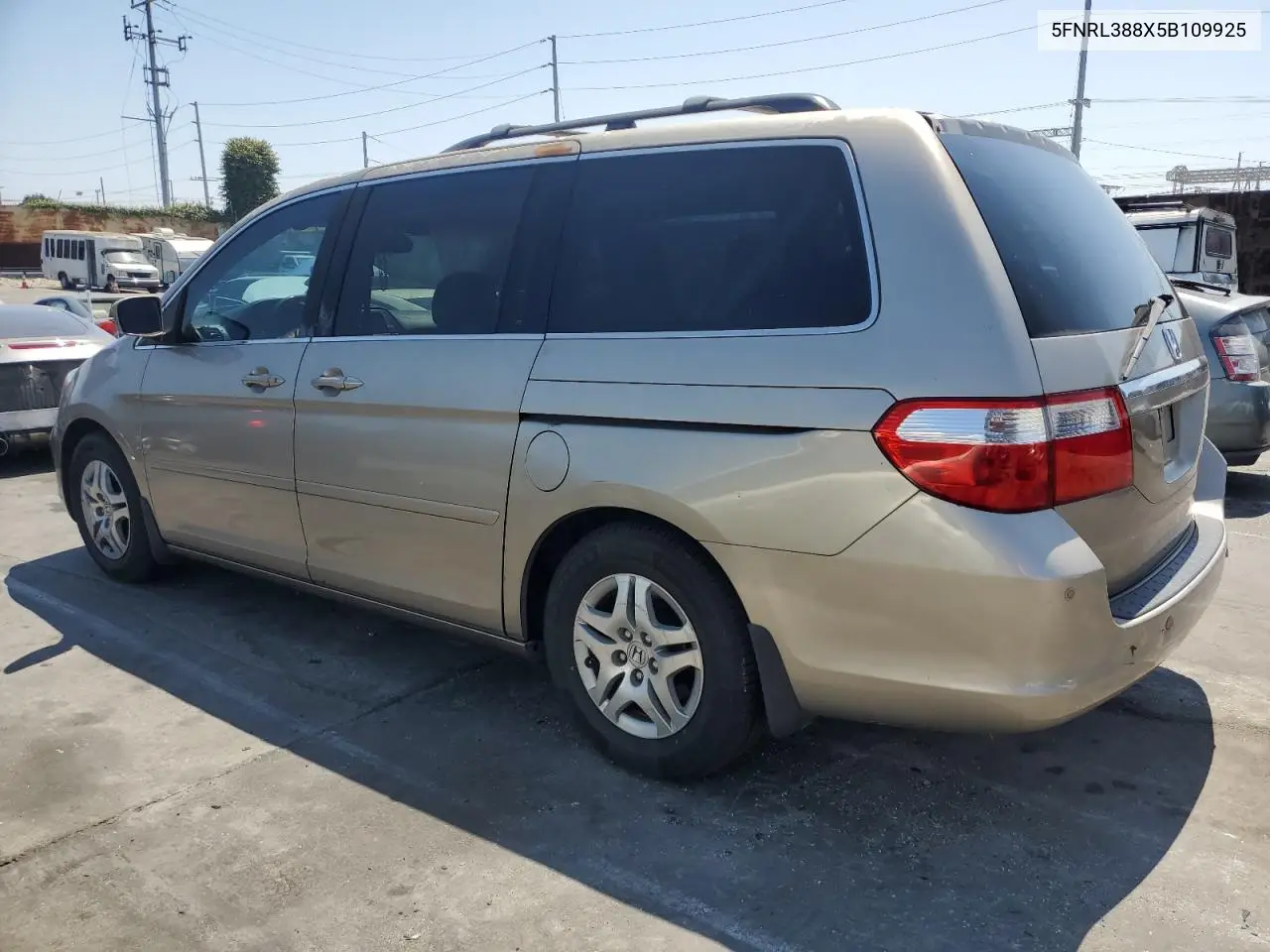 2005 Honda Odyssey Touring VIN: 5FNRL388X5B109925 Lot: 63053915