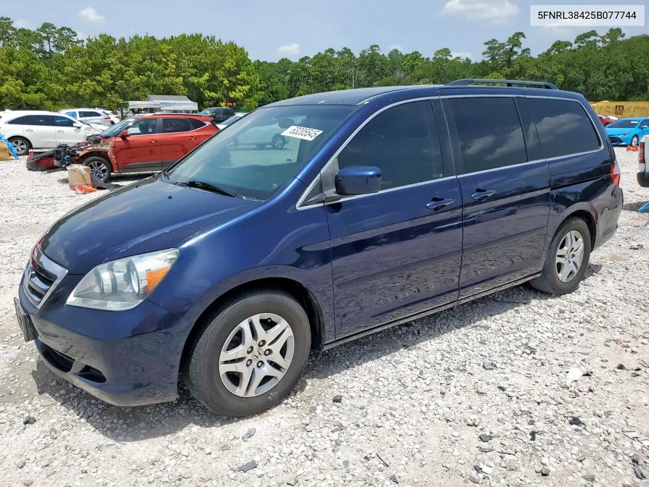 2005 Honda Odyssey Ex VIN: 5FNRL38425B077744 Lot: 63205545