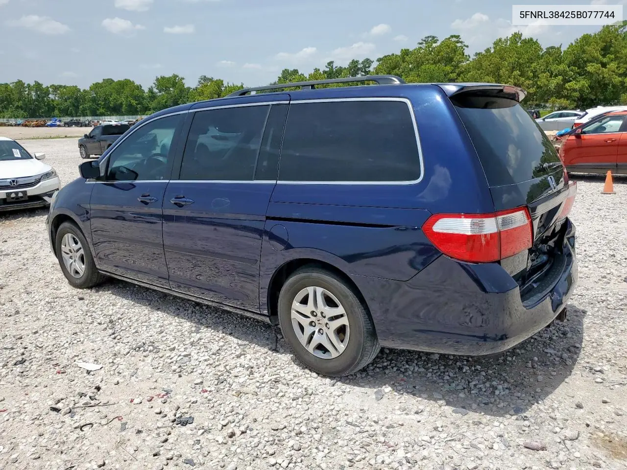 2005 Honda Odyssey Ex VIN: 5FNRL38425B077744 Lot: 63205545