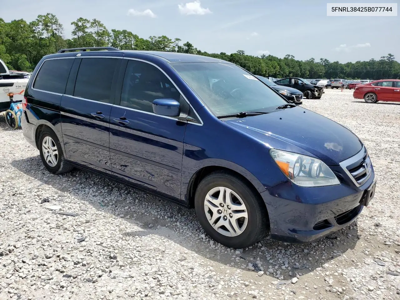 2005 Honda Odyssey Ex VIN: 5FNRL38425B077744 Lot: 63205545