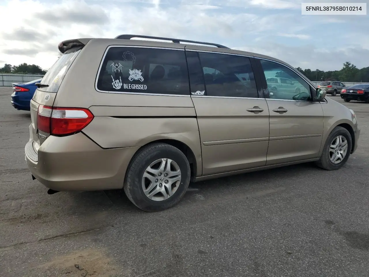 2005 Honda Odyssey Exl VIN: 5FNRL38795B010214 Lot: 63239965