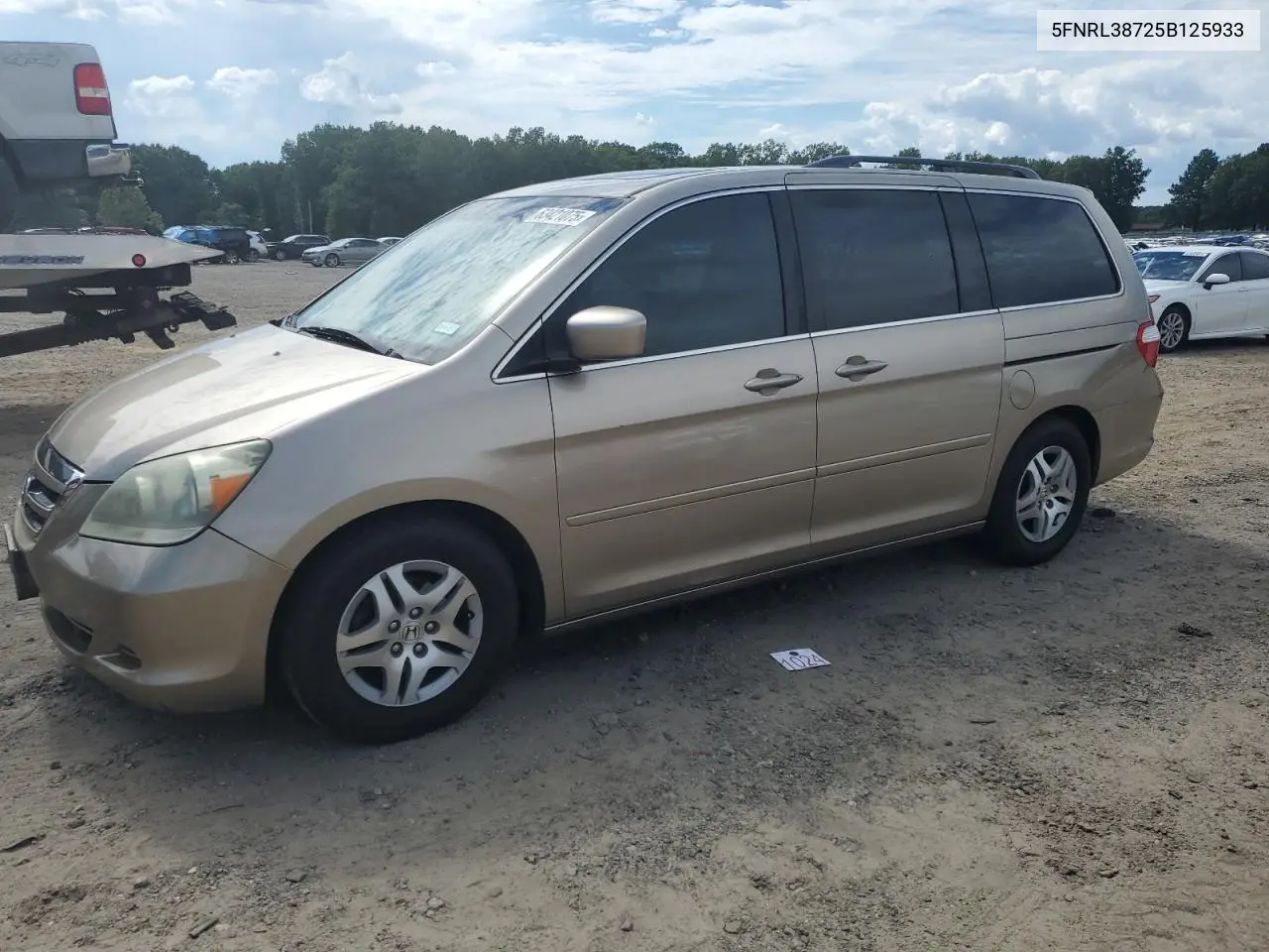 2005 Honda Odyssey Exl VIN: 5FNRL38725B125933 Lot: 63421075