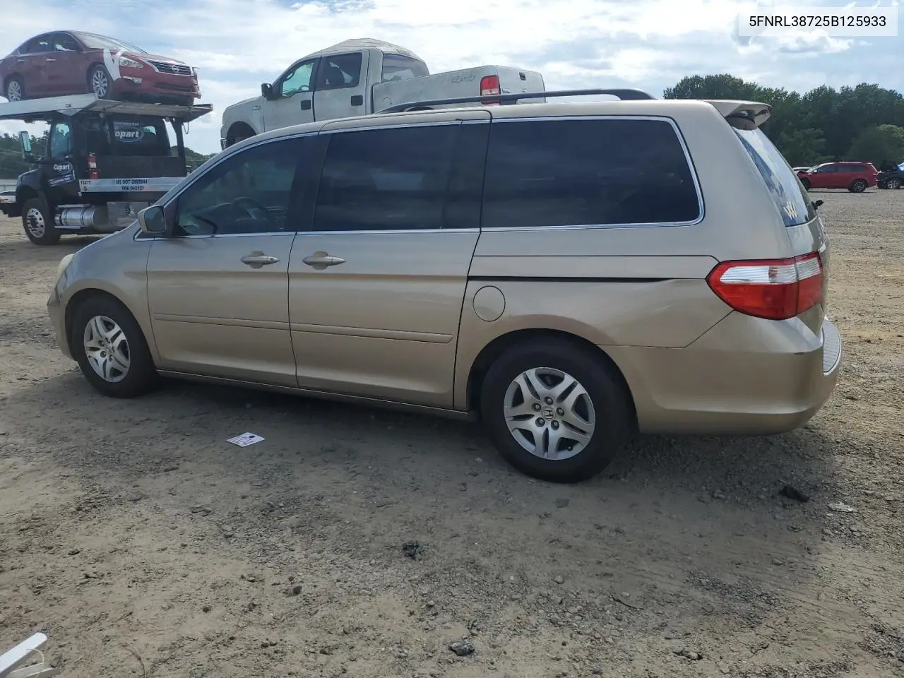 2005 Honda Odyssey Exl VIN: 5FNRL38725B125933 Lot: 63421075