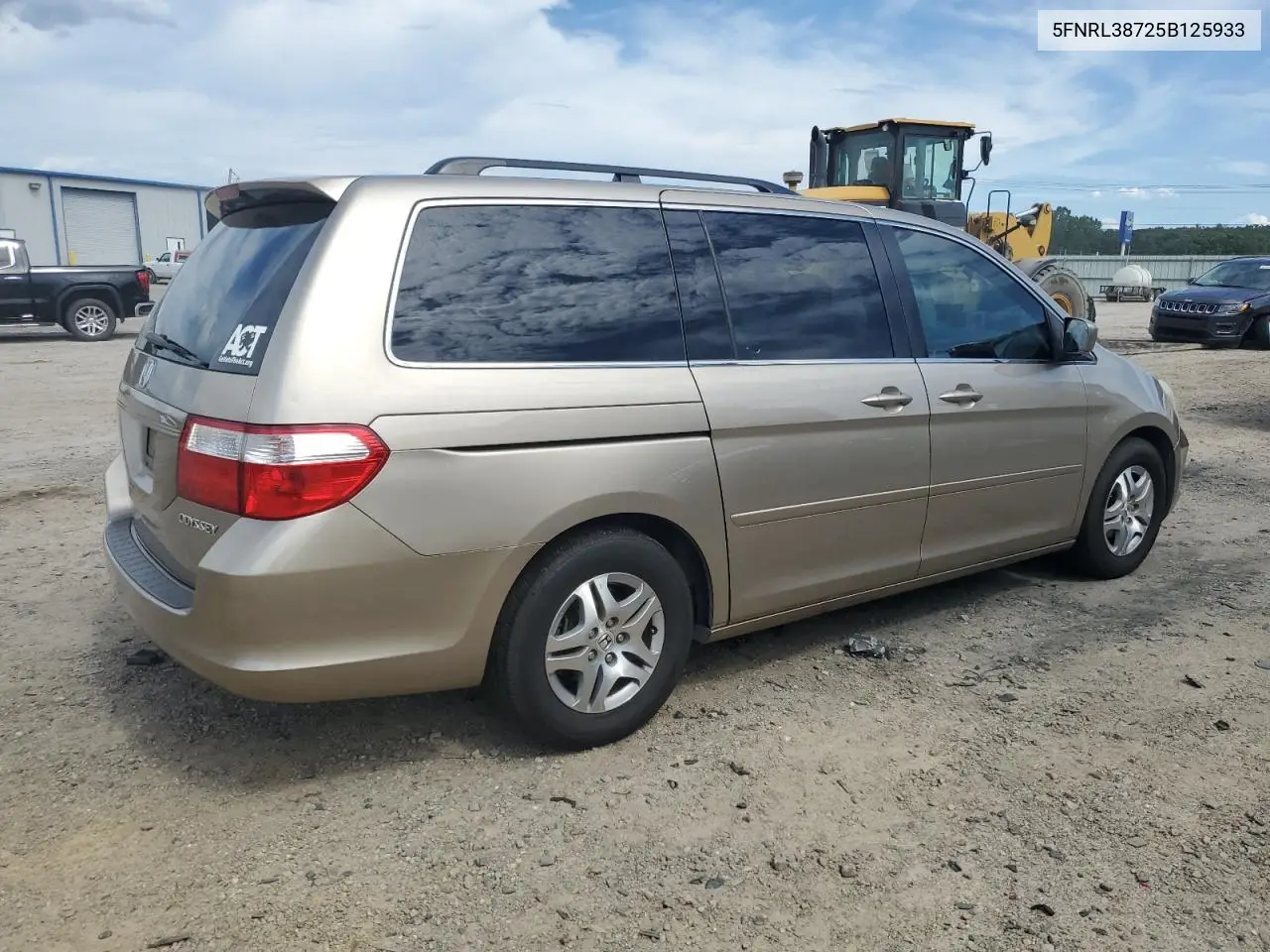 2005 Honda Odyssey Exl VIN: 5FNRL38725B125933 Lot: 63421075