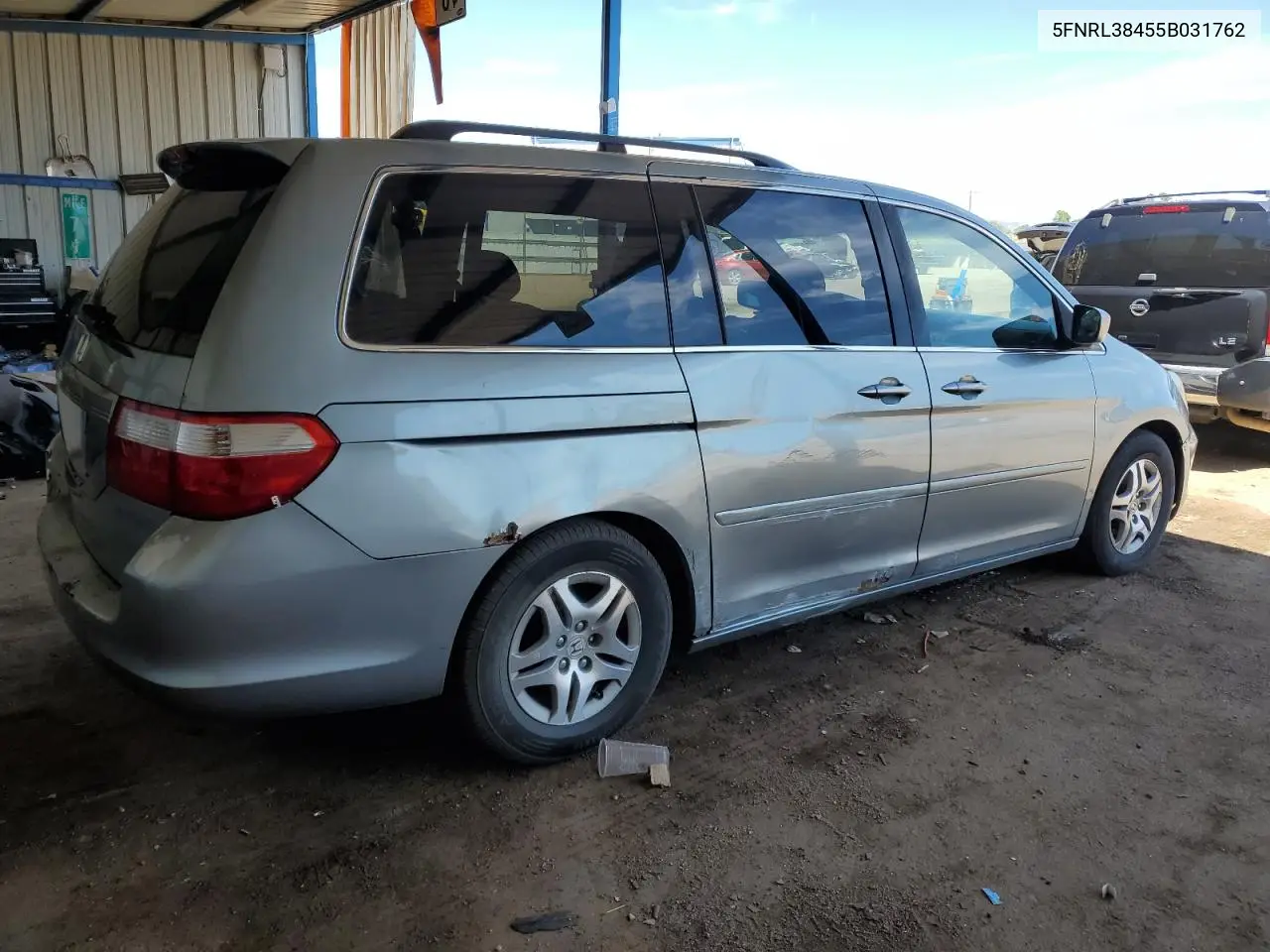 2005 Honda Odyssey Ex VIN: 5FNRL38455B031762 Lot: 63649645