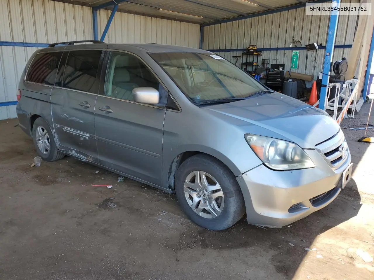 2005 Honda Odyssey Ex VIN: 5FNRL38455B031762 Lot: 63649645