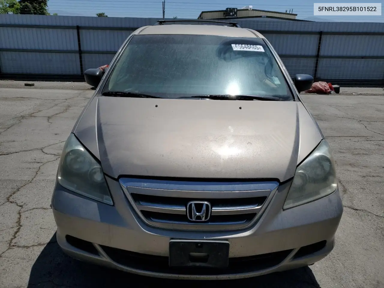 2005 Honda Odyssey Lx VIN: 5FNRL38295B101522 Lot: 65648685