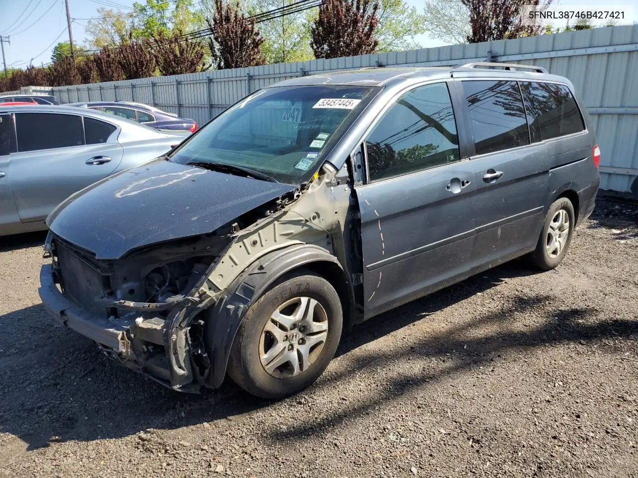 2006 Honda Odyssey Exl VIN: 5FNRL38746B427421 Lot: 53457445