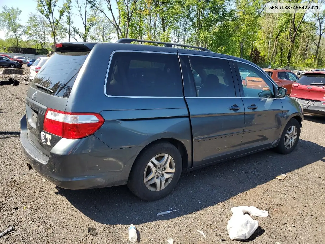 2006 Honda Odyssey Exl VIN: 5FNRL38746B427421 Lot: 53457445