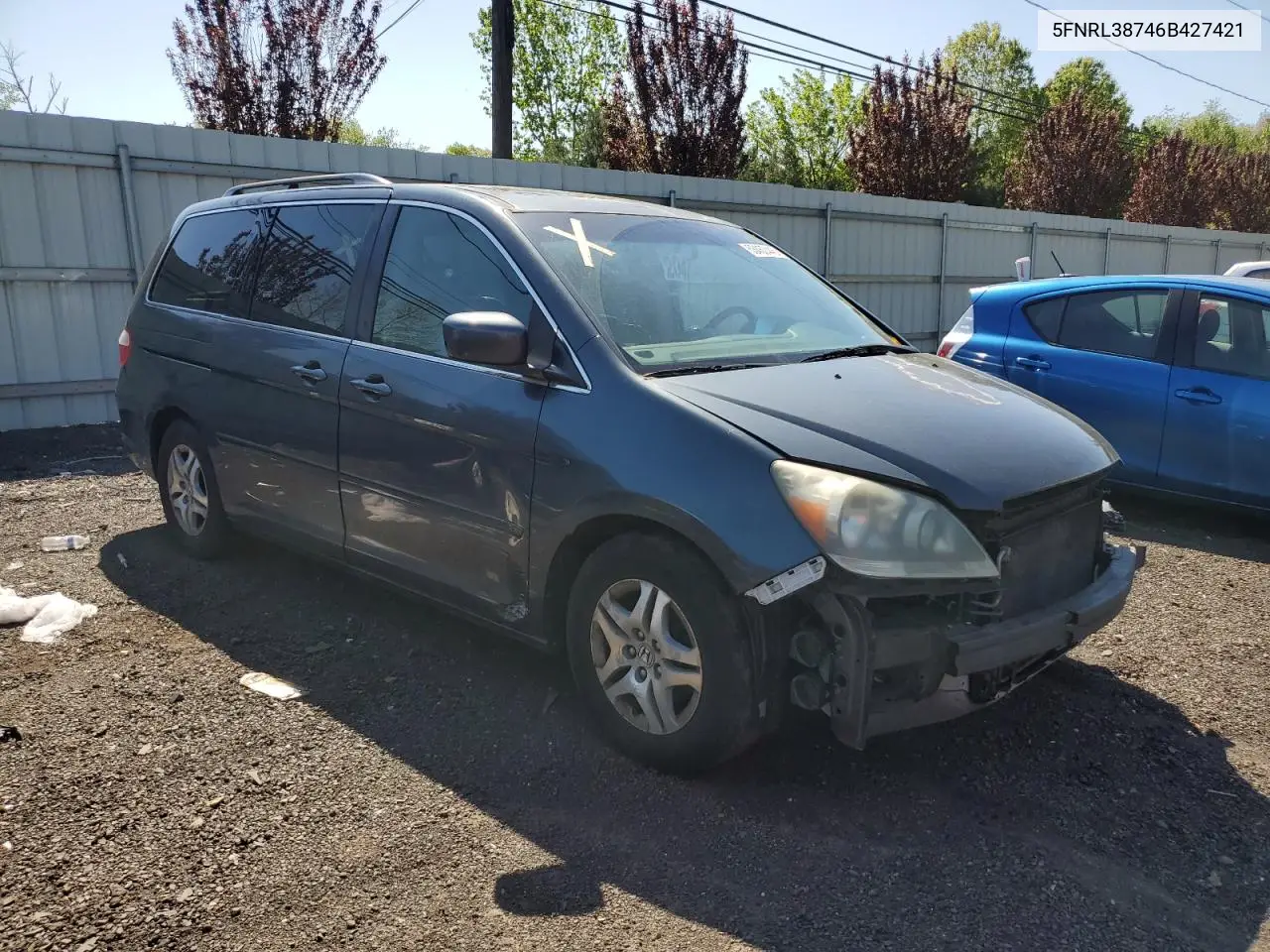 2006 Honda Odyssey Exl VIN: 5FNRL38746B427421 Lot: 53457445