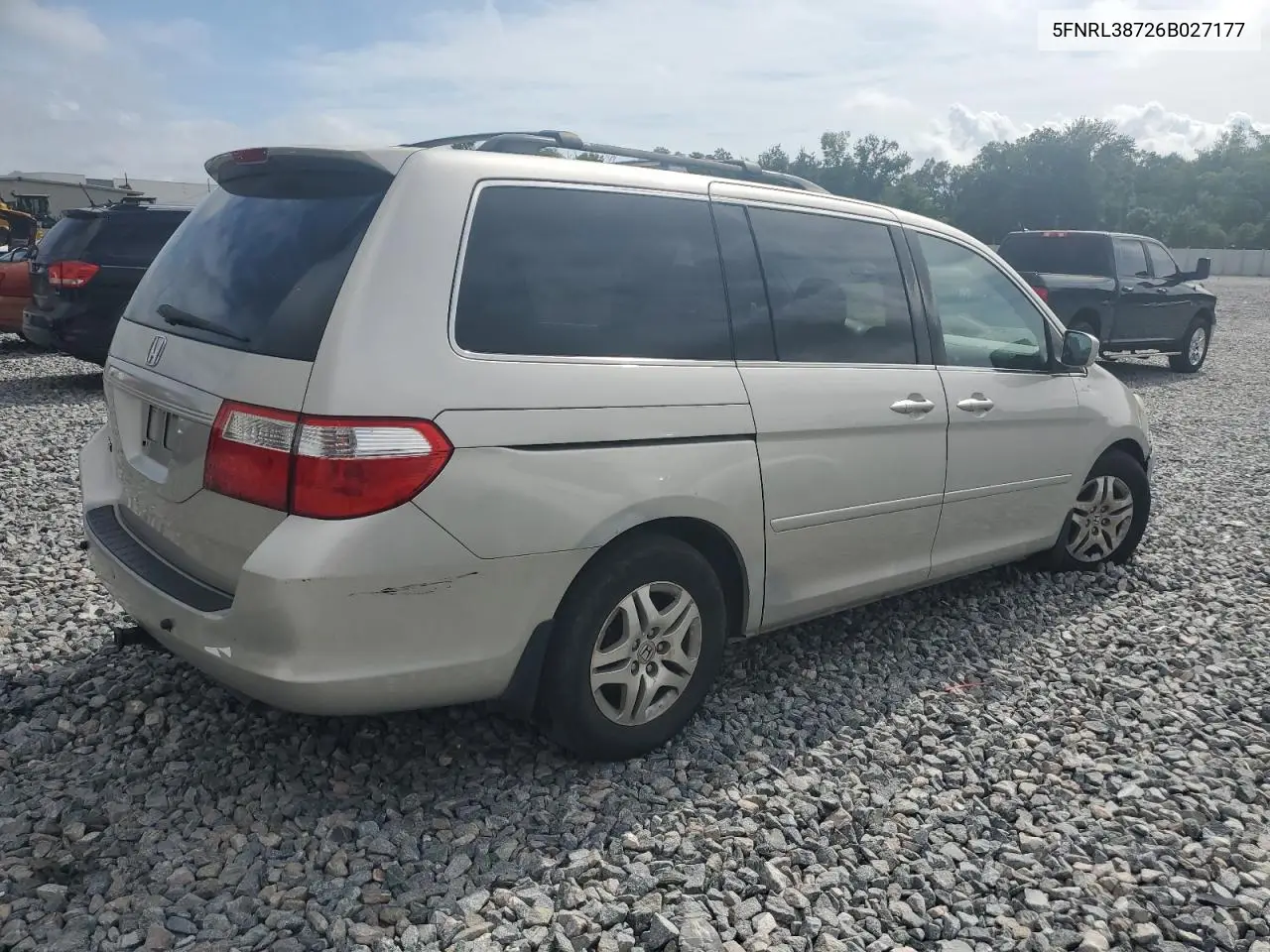 2006 Honda Odyssey Exl VIN: 5FNRL38726B027177 Lot: 55780985