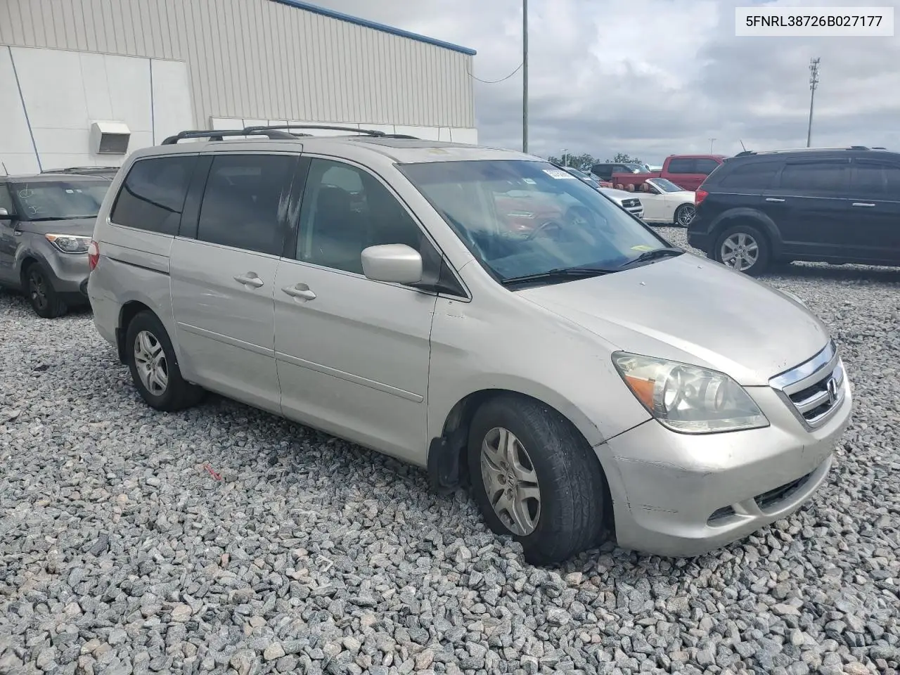 2006 Honda Odyssey Exl VIN: 5FNRL38726B027177 Lot: 55780985