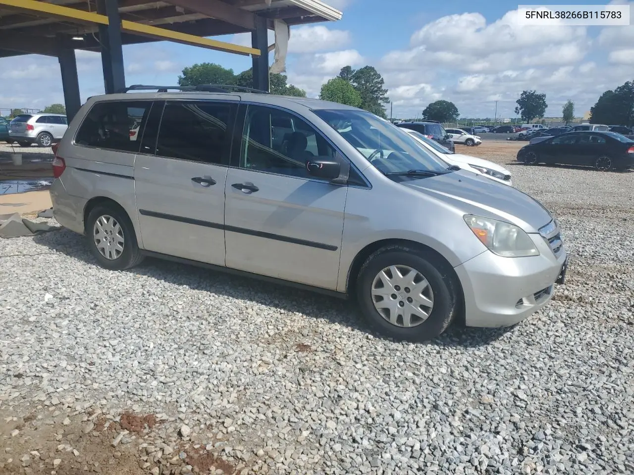 2006 Honda Odyssey Lx VIN: 5FNRL38266B115783 Lot: 56316905