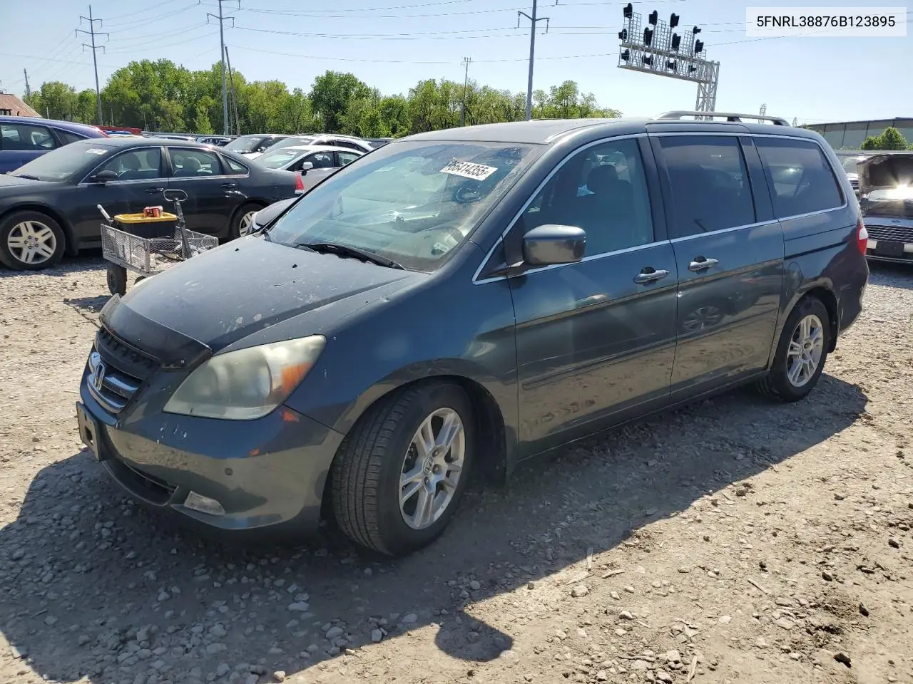 2006 Honda Odyssey Touring VIN: 5FNRL38876B123895 Lot: 56414355