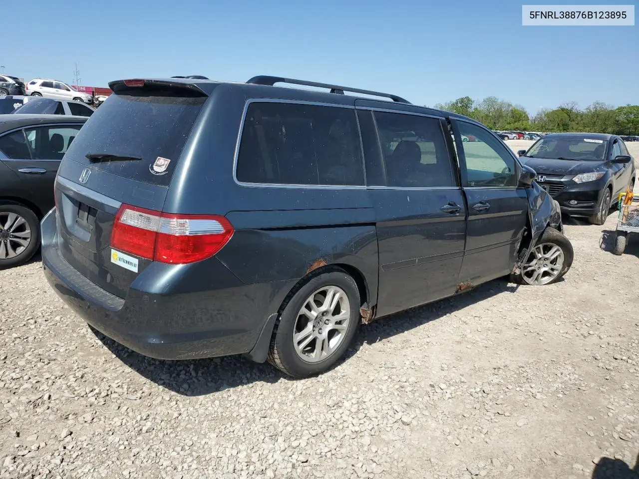 2006 Honda Odyssey Touring VIN: 5FNRL38876B123895 Lot: 56414355