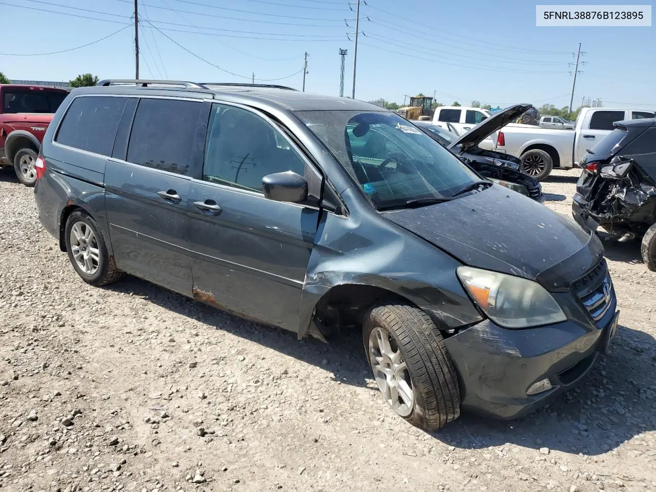 2006 Honda Odyssey Touring VIN: 5FNRL38876B123895 Lot: 56414355