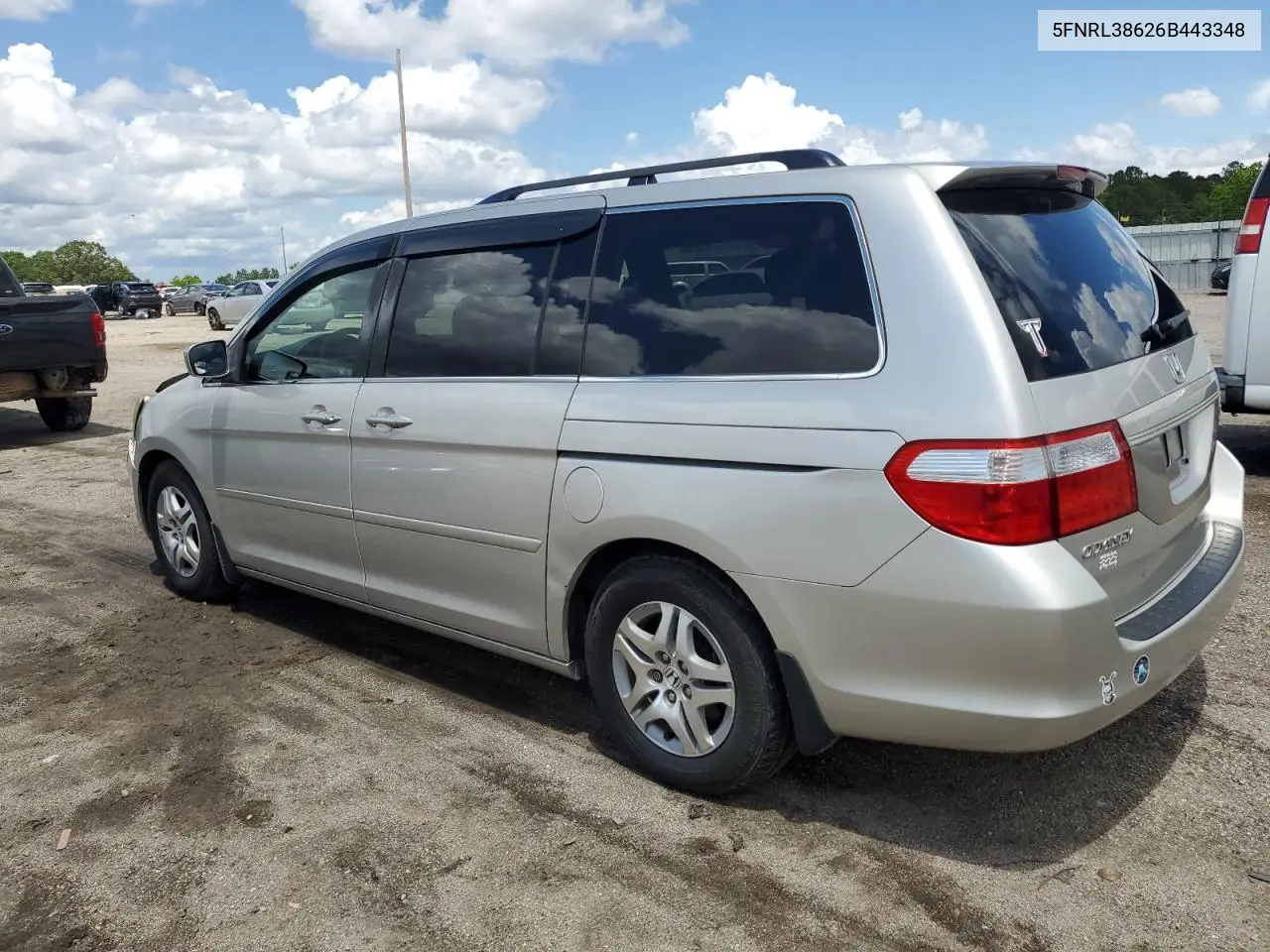 2006 Honda Odyssey Exl VIN: 5FNRL38626B443348 Lot: 56532985