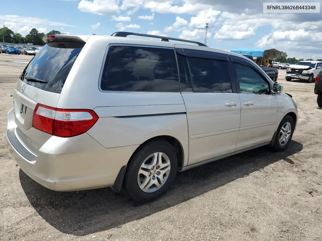 2006 Honda Odyssey Exl VIN: 5FNRL38626B443348 Lot: 56532985