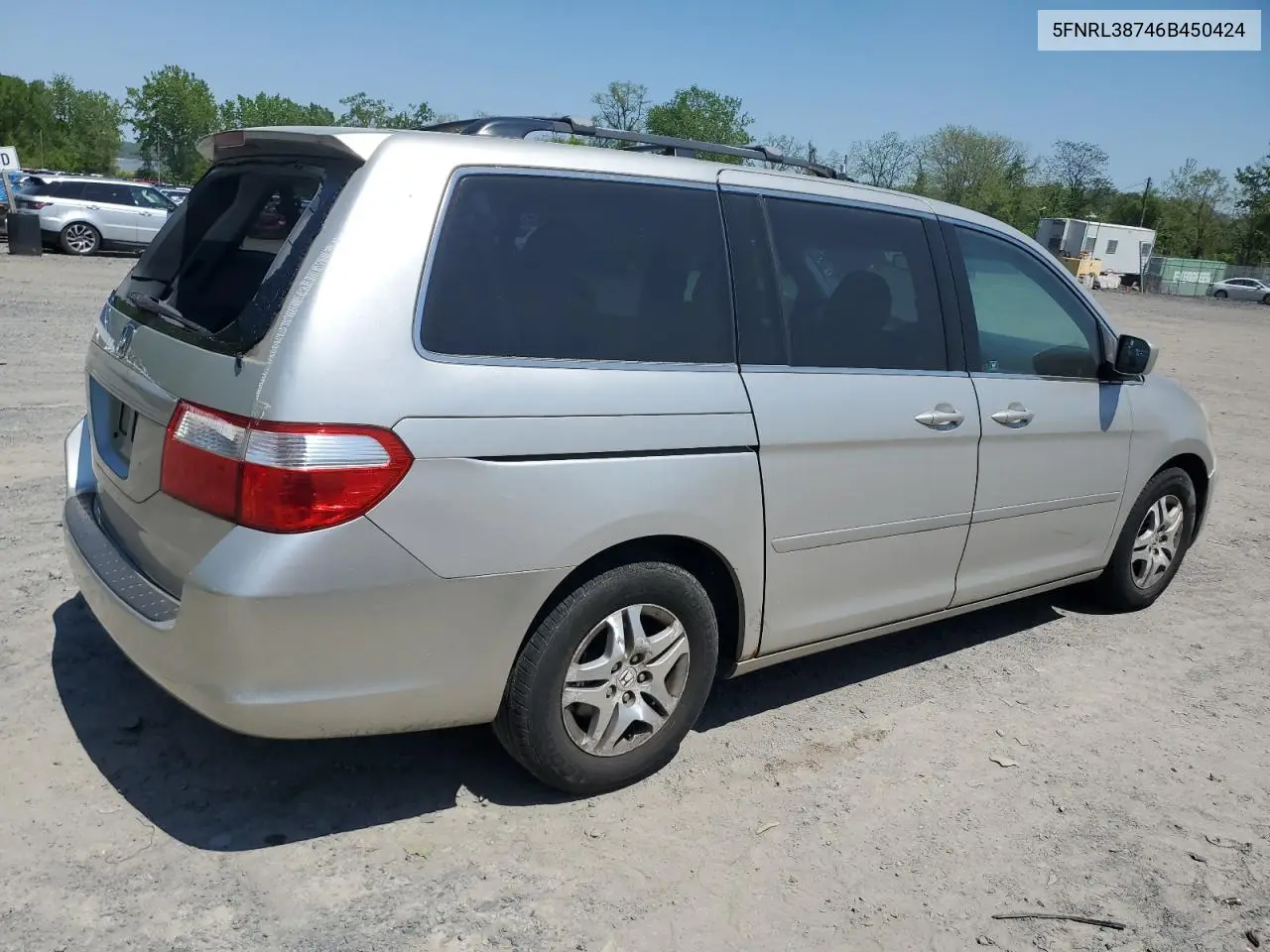 2006 Honda Odyssey Exl VIN: 5FNRL38746B450424 Lot: 56658755