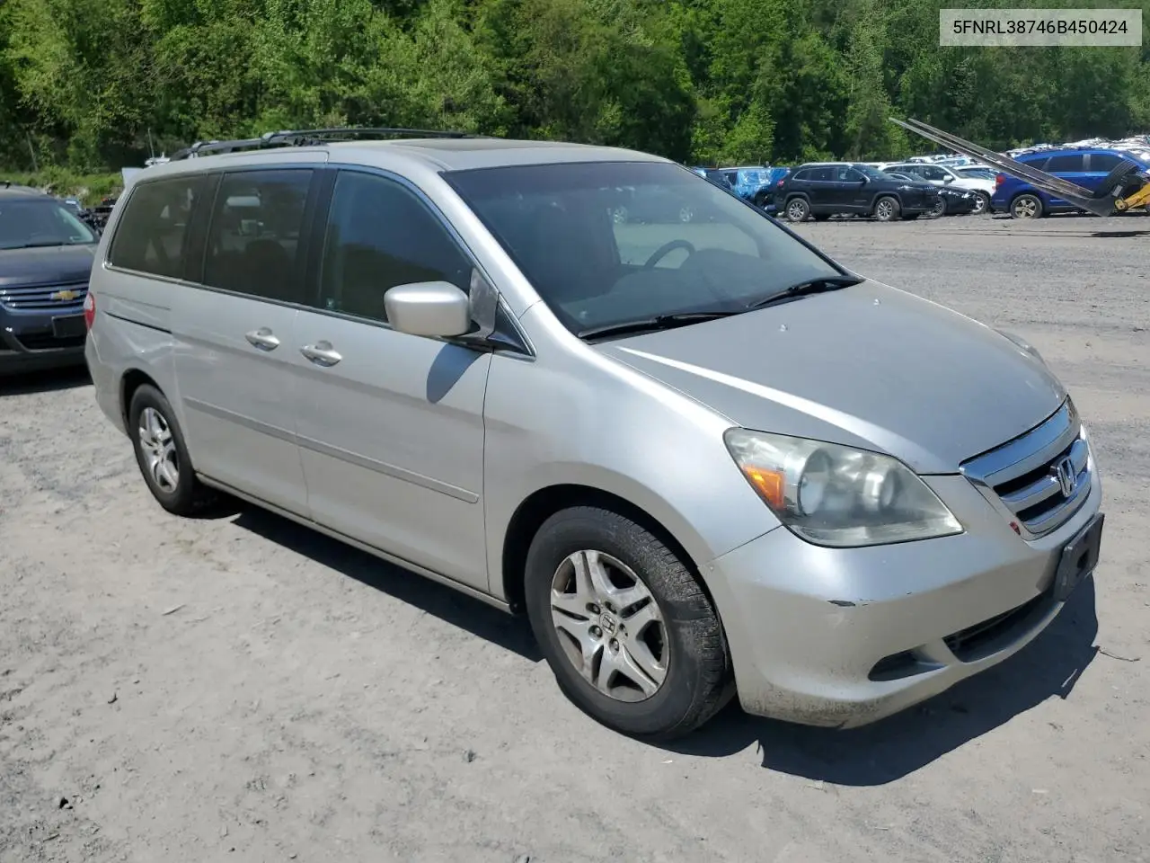 2006 Honda Odyssey Exl VIN: 5FNRL38746B450424 Lot: 56658755