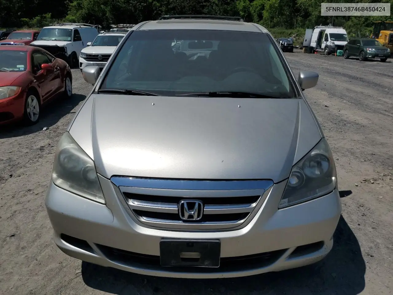 2006 Honda Odyssey Exl VIN: 5FNRL38746B450424 Lot: 56658755