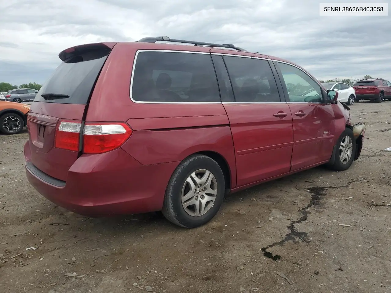 2006 Honda Odyssey Exl VIN: 5FNRL38626B403058 Lot: 56668815