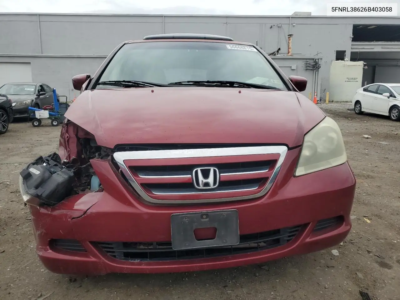 2006 Honda Odyssey Exl VIN: 5FNRL38626B403058 Lot: 56668815
