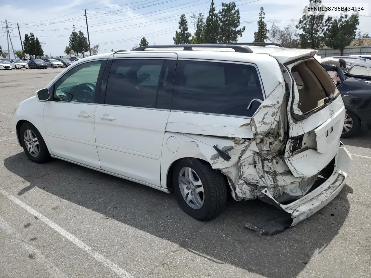 2006 Honda Odyssey Exl VIN: 5FNRL38736B434134 Lot: 56727655