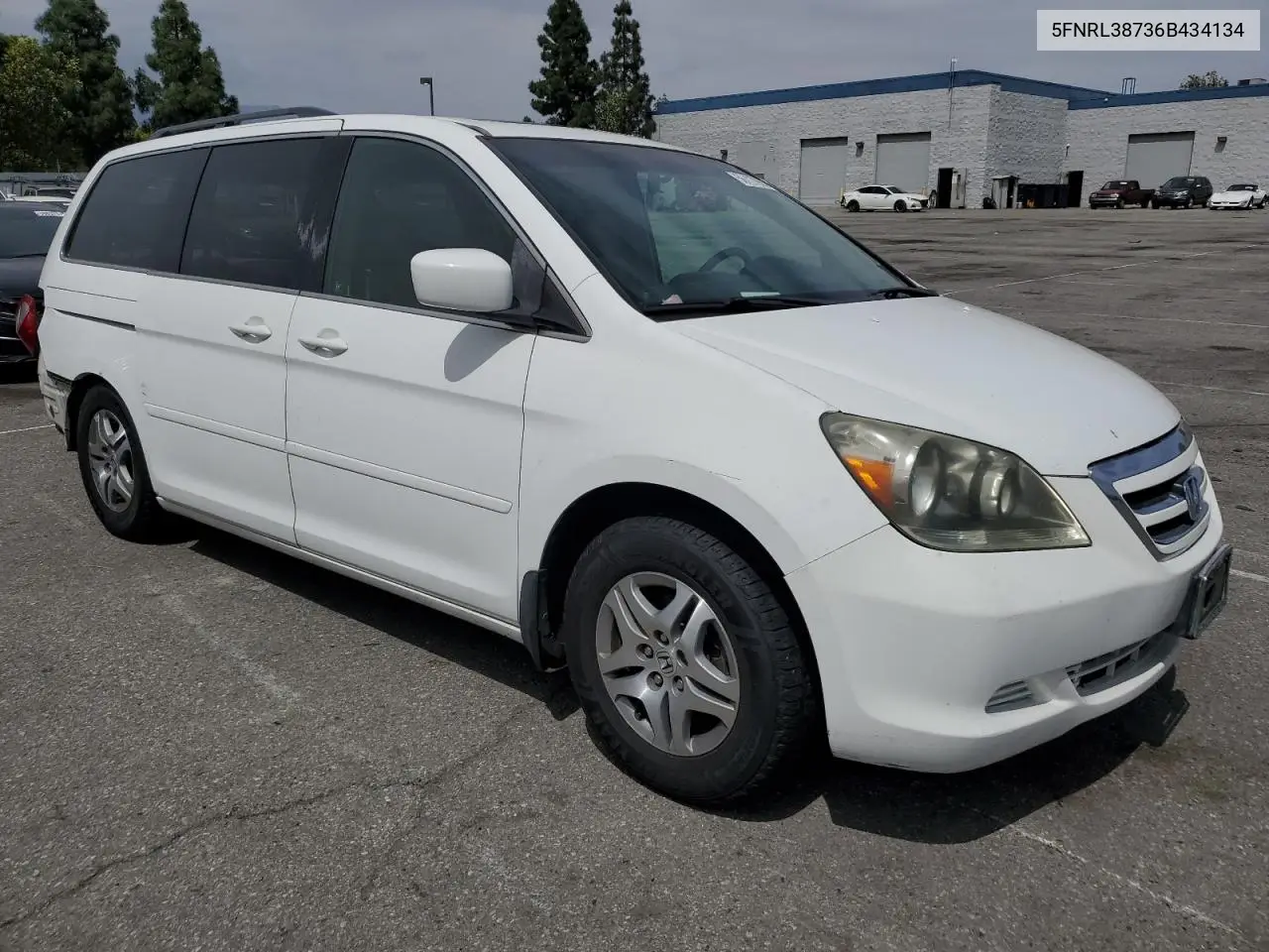 2006 Honda Odyssey Exl VIN: 5FNRL38736B434134 Lot: 56727655