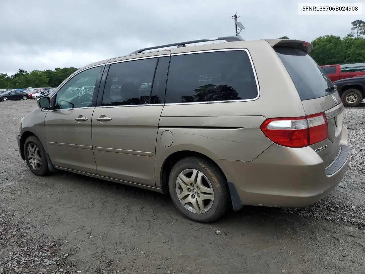 2006 Honda Odyssey Exl VIN: 5FNRL38706B024908 Lot: 56828525