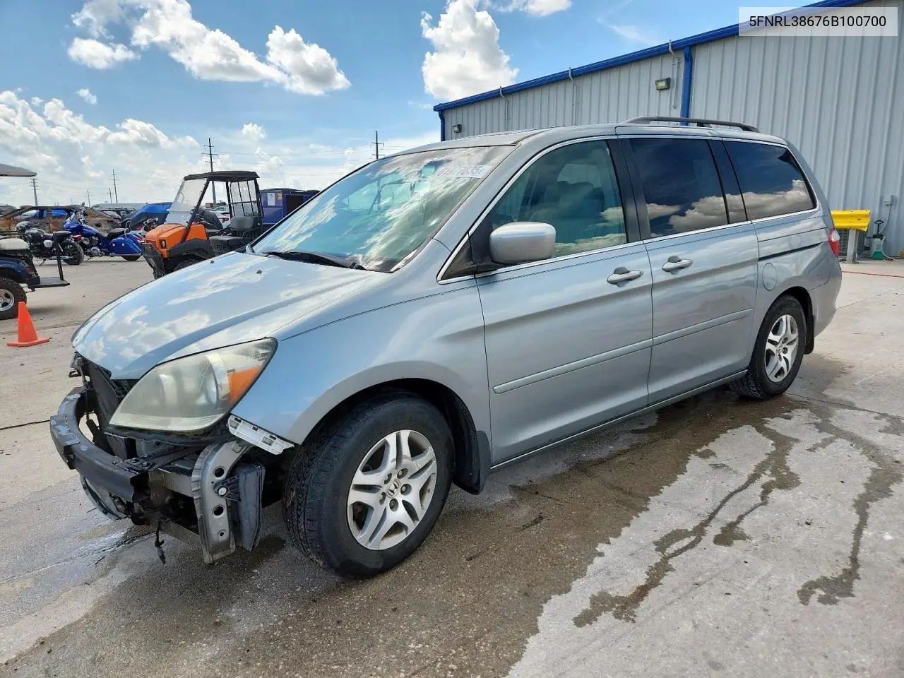2006 Honda Odyssey Exl VIN: 5FNRL38676B100700 Lot: 61977035