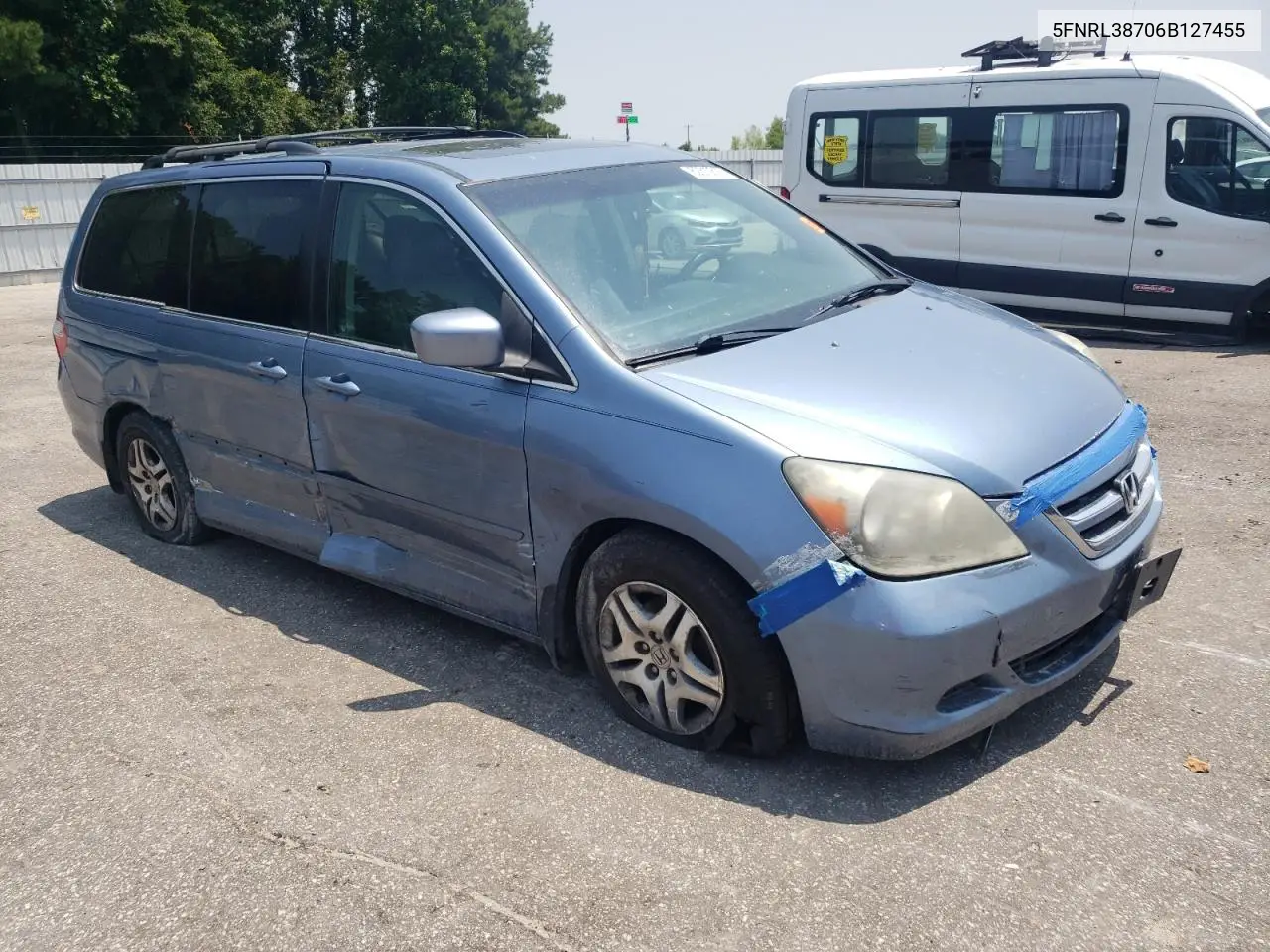 2006 Honda Odyssey Exl VIN: 5FNRL38706B127455 Lot: 62310615