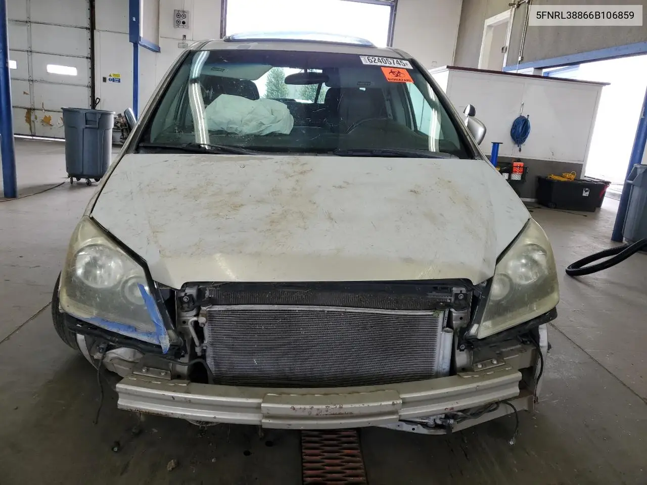 2006 Honda Odyssey Touring VIN: 5FNRL38866B106859 Lot: 62405745